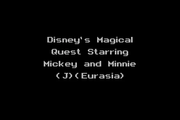 Disney's Magical Quest Starring Mickey and Minnie (J)(Eurasia)