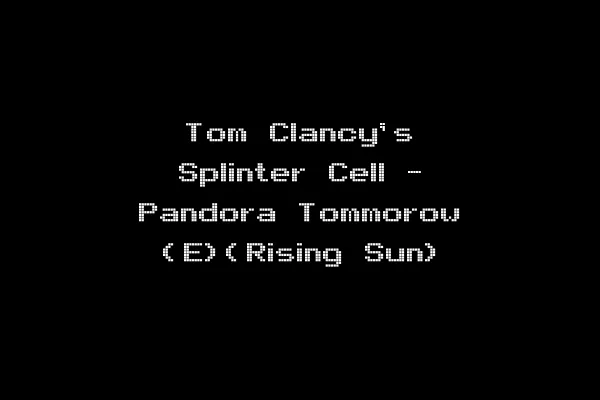 Tom Clancy's Splinter Cell - Pandora Tommorow (E)(Rising Sun)