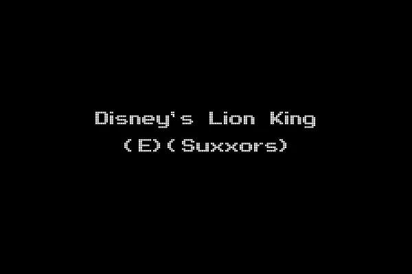 Disney's Lion King (E)(Suxxors)