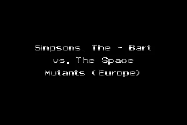 Simpsons, The - Bart vs. The Space Mutants (Europe)