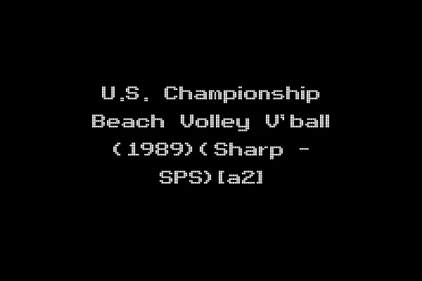 U.S. Championship Beach Volley V'ball (1989)(Sharp - SPS)[a2]