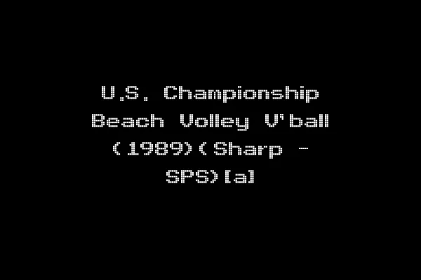 U.S. Championship Beach Volley V'ball (1989)(Sharp - SPS)[a]