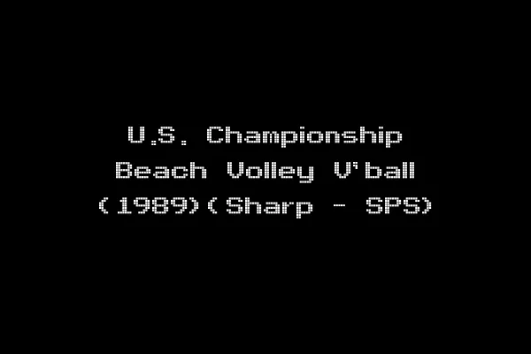 U.S. Championship Beach Volley V'ball (1989)(Sharp - SPS)