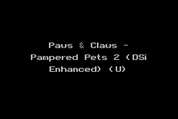 Paws & Claws - Pampered Pets 2 (DSi Enhanced) (U)