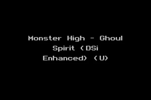Monster High - Ghoul Spirit (DSi Enhanced) (U)