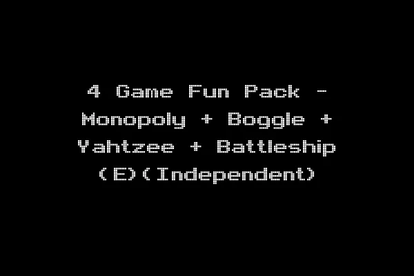 4 Game Fun Pack - Monopoly + Boggle + Yahtzee + Battleship (E)(Independent)