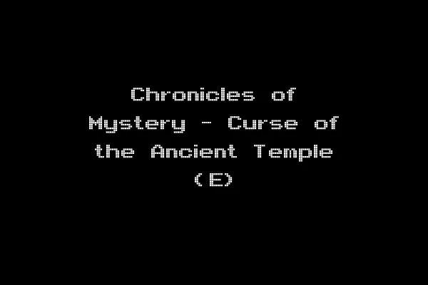 Chronicles of Mystery - Curse of the Ancient Temple (E)
