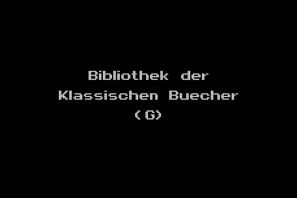 Bibliothek der Klassischen Buecher (G)