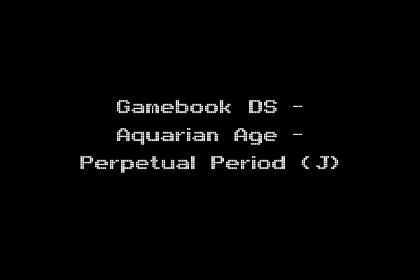 Gamebook DS - Aquarian Age - Perpetual Period (J)