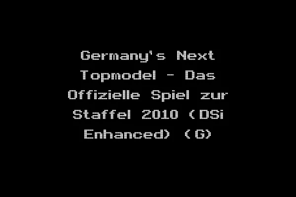 Germany's Next Topmodel - Das Offizielle Spiel zur Staffel 2010 (DSi Enhanced) (G)