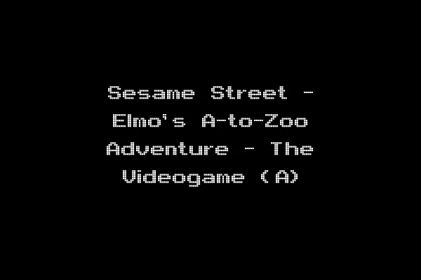 Sesame Street - Elmo's A-to-Zoo Adventure - The Videogame (A)