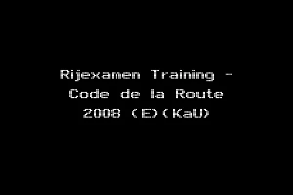 Rijexamen Training - Code de la Route 2008 (E)(KaU)