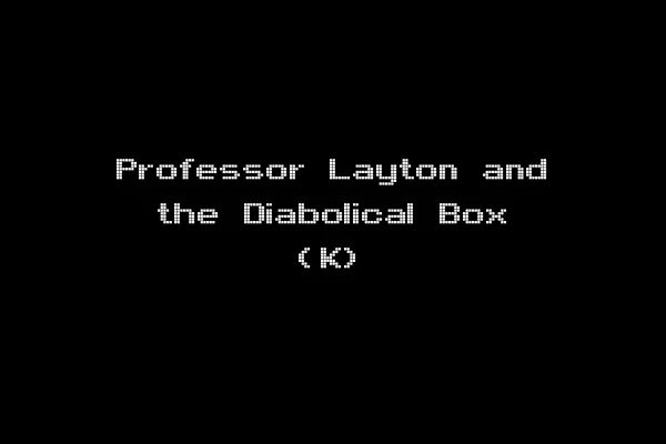 Professor Layton and the Diabolical Box (K)