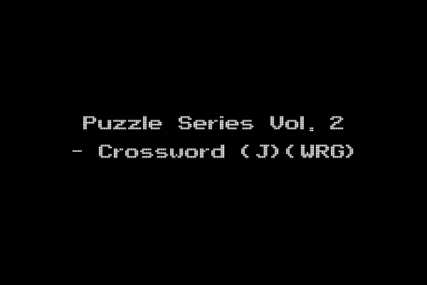 Puzzle Series Vol. 2 - Crossword (J)(WRG)