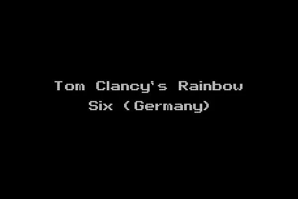Tom Clancy's Rainbow Six (Germany)