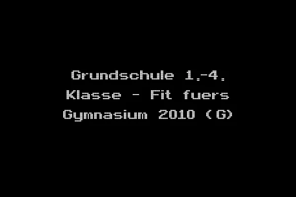 Grundschule 1.-4. Klasse - Fit fuers Gymnasium 2010 (G)
