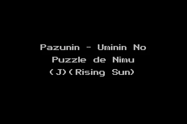 Pazunin - Uminin No Puzzle de Nimu (J)(Rising Sun)