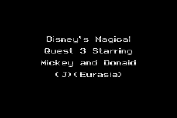 Disney's Magical Quest 3 Starring Mickey and Donald (J)(Eurasia)