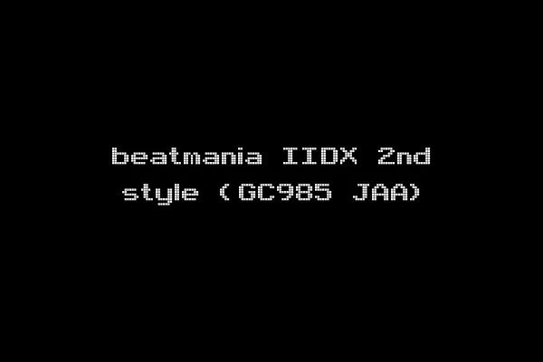 beatmania IIDX 2nd style (GC985 JAA)