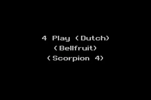4 Play (Dutch) (Bellfruit) (Scorpion 4)