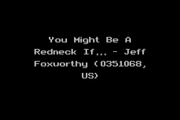 You Might Be A Redneck If... - Jeff Foxworthy (0351068, US)