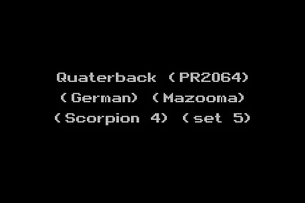 Quaterback (PR2064) (German) (Mazooma) (Scorpion 4) (set 5)