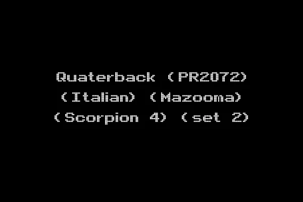 Quaterback (PR2072) (Italian) (Mazooma) (Scorpion 4) (set 2)