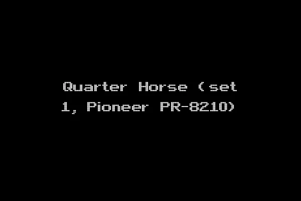 Quarter Horse (set 1, Pioneer PR-8210)
