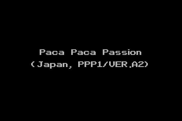 Paca Paca Passion (Japan, PPP1/VER.A2)