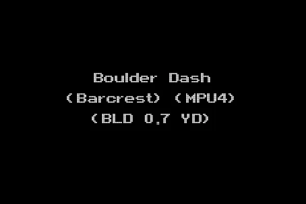 Boulder Dash (Barcrest) (MPU4) (BLD 0.7 YD)