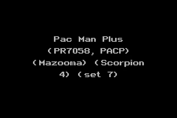 Pac Man Plus (PR7058, PACP) (Mazooma) (Scorpion 4) (set 7)