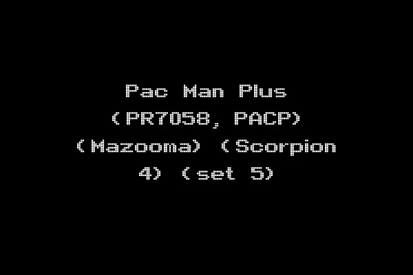 Pac Man Plus (PR7058, PACP) (Mazooma) (Scorpion 4) (set 5)