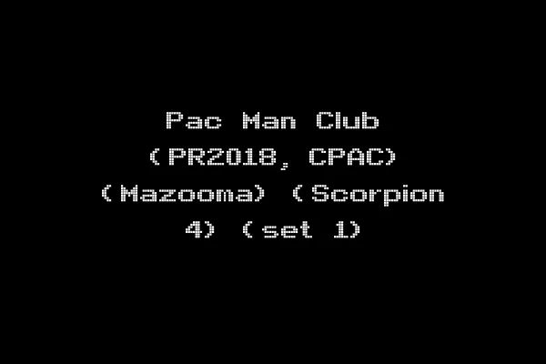 Pac Man Club (PR2018, CPAC) (Mazooma) (Scorpion 4) (set 1)