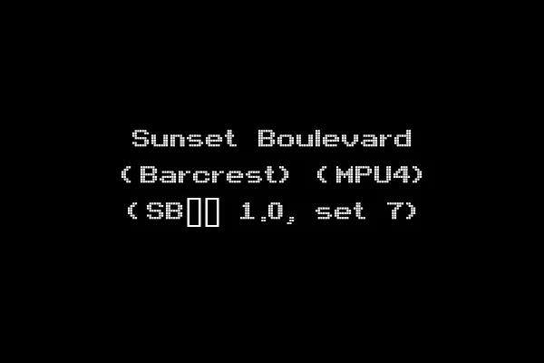 Sunset Boulevard (Barcrest) (MPU4) (SB__ 1.0, set 7)