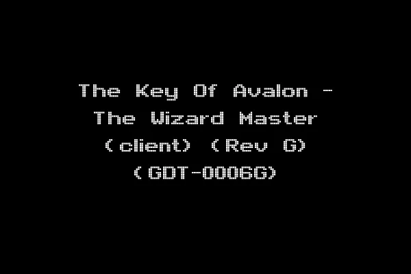 The Key Of Avalon - The Wizard Master (client) (Rev G) (GDT-0006G)
