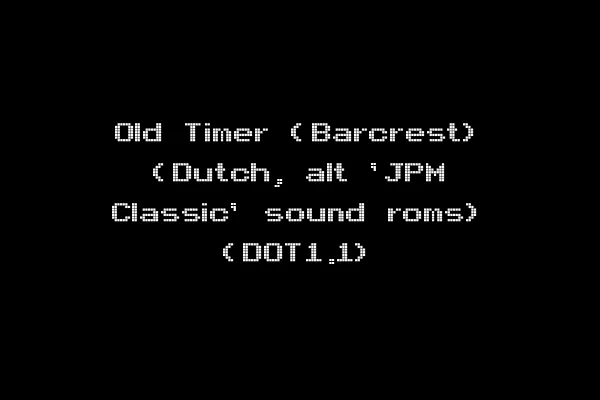 Old Timer (Barcrest) (Dutch, alt 'JPM Classic' sound roms) (DOT1.1)