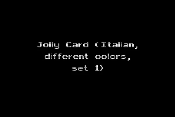 Jolly Card (Italian, different colors, set 1)
