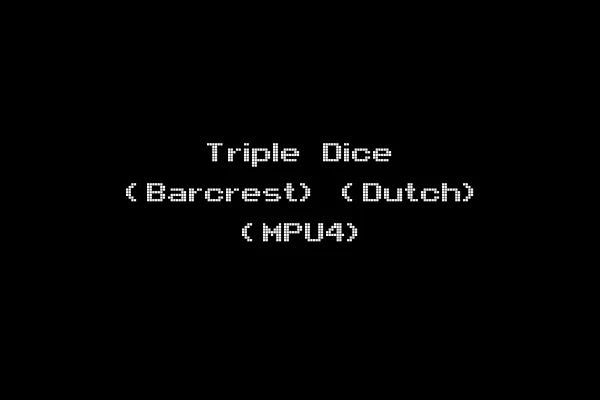 Triple Dice (Barcrest) (Dutch) (MPU4)