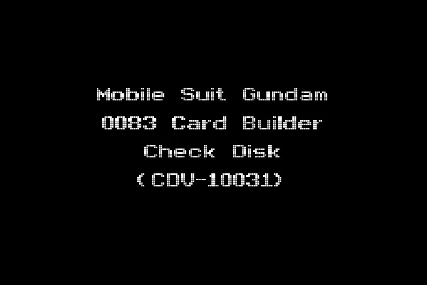 Mobile Suit Gundam 0083 Card Builder Check Disk (CDV-10031)
