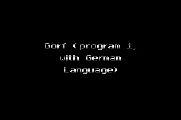Gorf (program 1, with German Language)