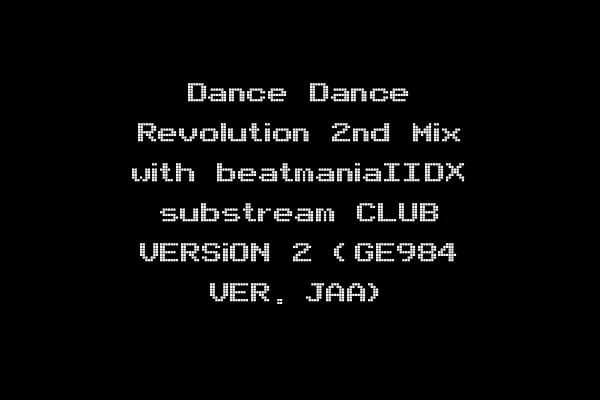Dance Dance Revolution 2nd Mix with beatmaniaIIDX substream CLUB VERSiON 2 (GE984 VER. JAA)