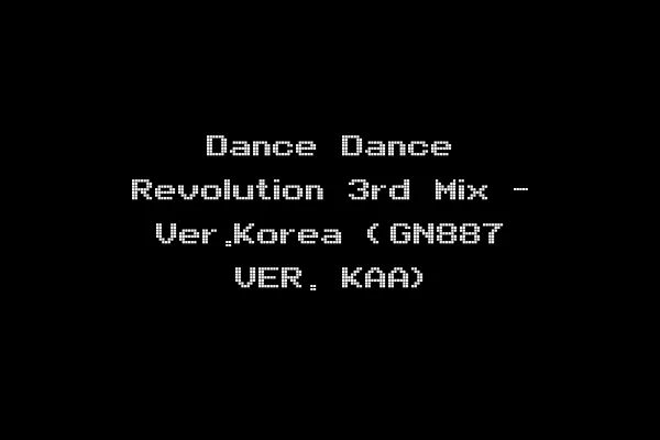 Dance Dance Revolution 3rd Mix - Ver.Korea (GN887 VER. KAA)