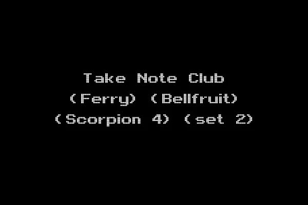 Take Note Club (Ferry) (Bellfruit) (Scorpion 4) (set 2)