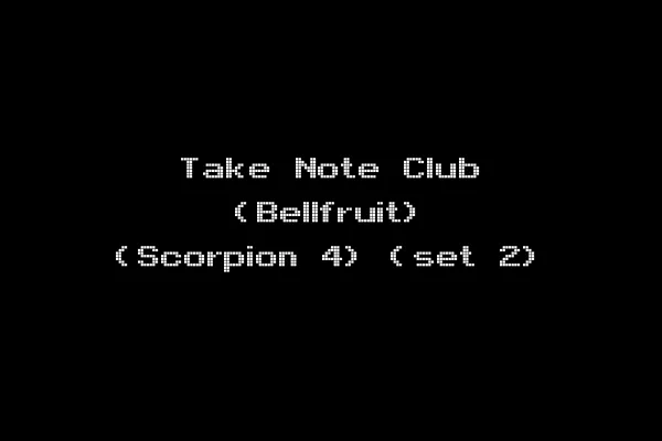 Take Note Club (Bellfruit) (Scorpion 4) (set 2)