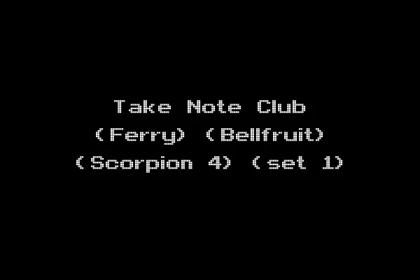 Take Note Club (Ferry) (Bellfruit) (Scorpion 4) (set 1)