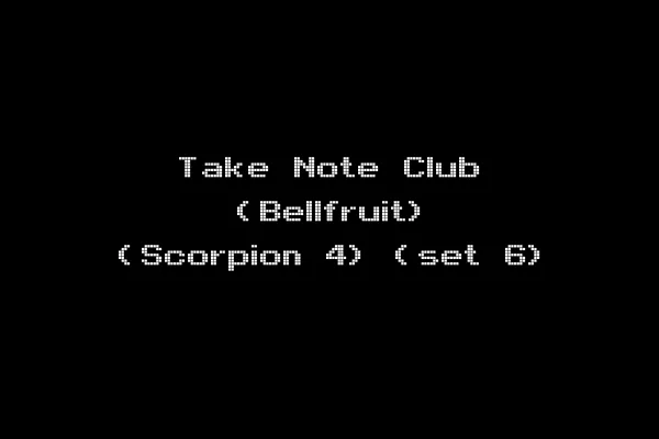 Take Note Club (Bellfruit) (Scorpion 4) (set 6)