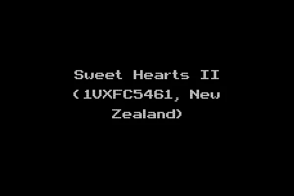 Sweet Hearts II (1VXFC5461, New Zealand)