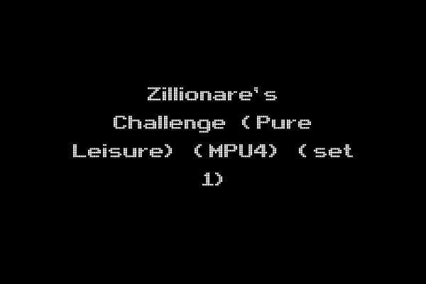 Zillionare's Challenge (Pure Leisure) (MPU4) (set 1)
