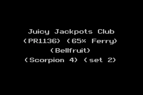 Juicy Jackpots Club (PR1136) (65% Ferry) (Bellfruit) (Scorpion 4) (set 2)
