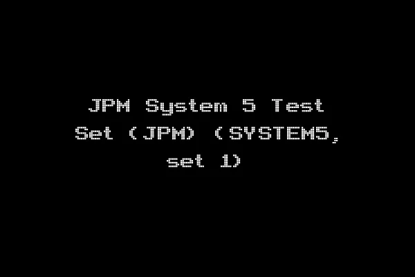 JPM System 5 Test Set (JPM) (SYSTEM5, set 1)